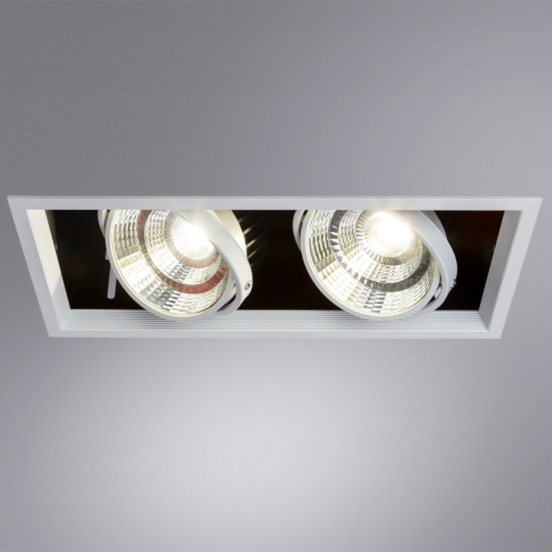 Светодиодный светильник 37 см, 50W, 4000K, Arte Lamp Merga A8450PL-2WH, белый-черный