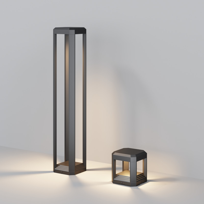 Ландшафтный светодиодный светильник 80 см Maytoni Royal Mile O019FL-L12GR3K, 13W LED, 3000K, серый