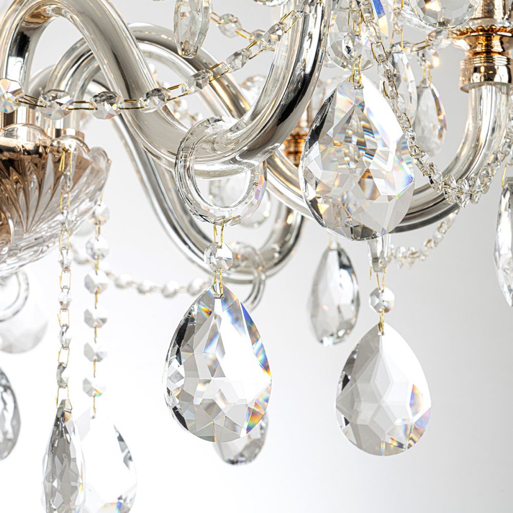 Люстра 77 см, 8*Е14*40W, Modelux  ML.7163.8P, Золото