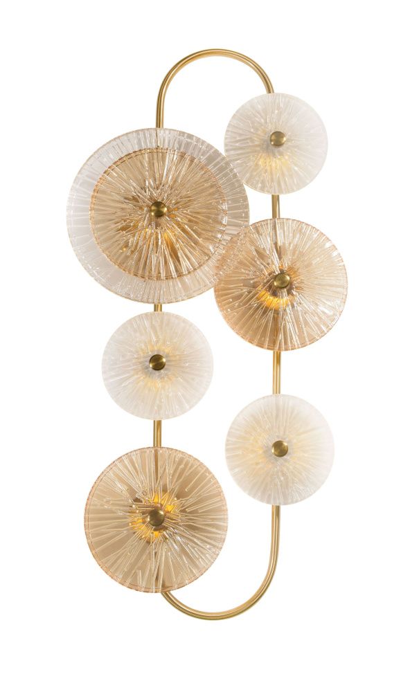 Бра L100 x W310 x H660, мм, 30W, PLATING BRASS (ЛАТУННОЕ ПОКРЫТИЕ) NewRgy W5853P/6 PLATING BRASS
