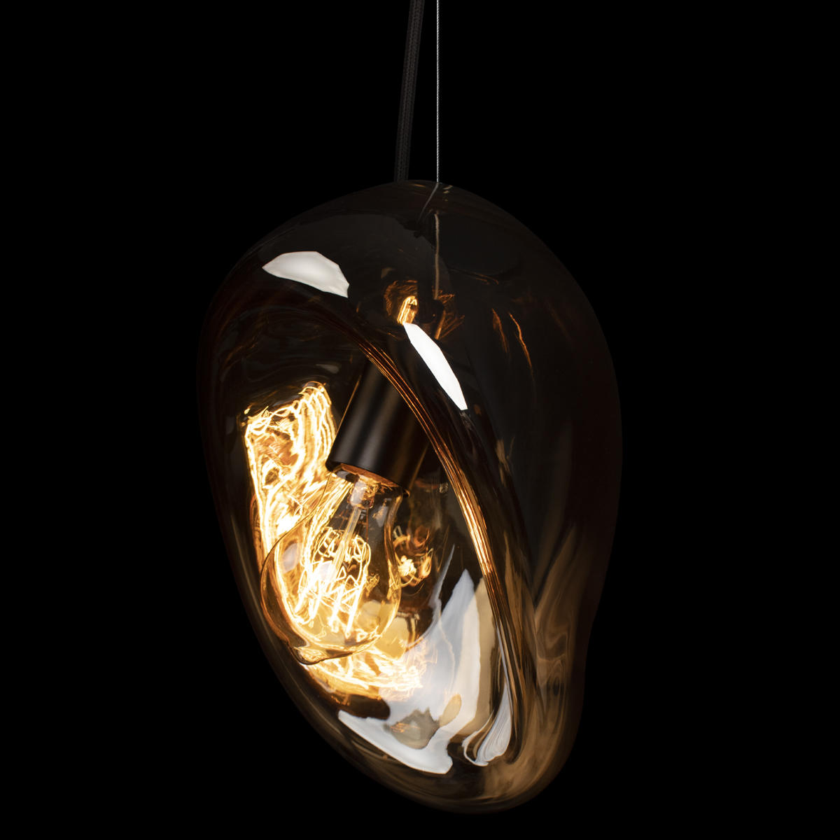 Подвесной светильник 25*25 см, 1*E27*40W  LOFT IT Gallo 10293 Amber черный