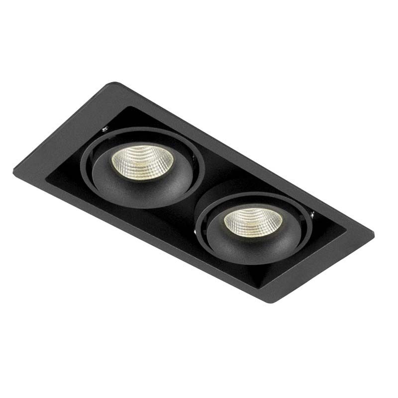 Встраиваемый светильник Donolux DL18615/02WW-SQ Shiny black/Black Блестящий черный/черный