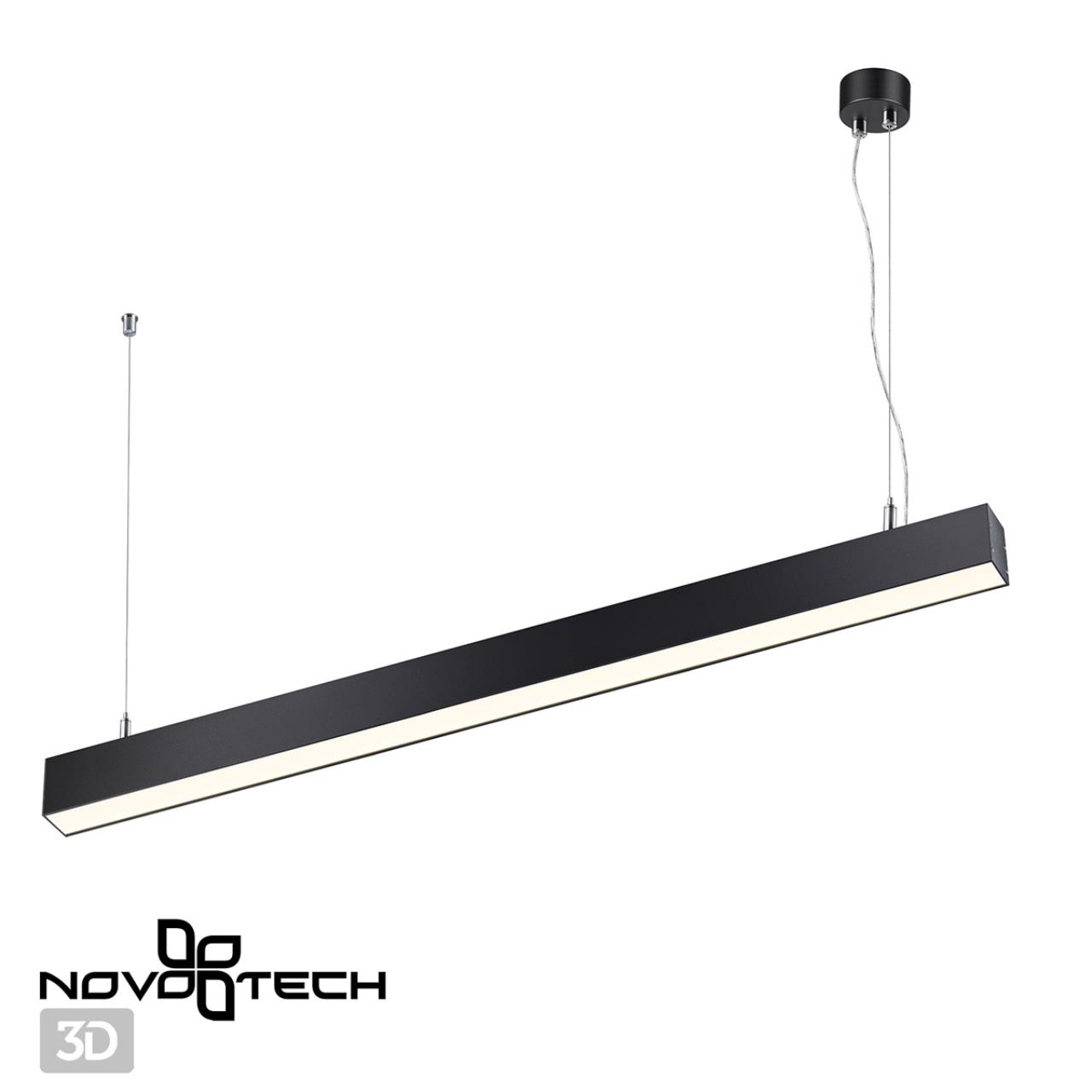 Светодиодный светильник 80 см, 30W, 4000K, Novotech Iter 358868, черный