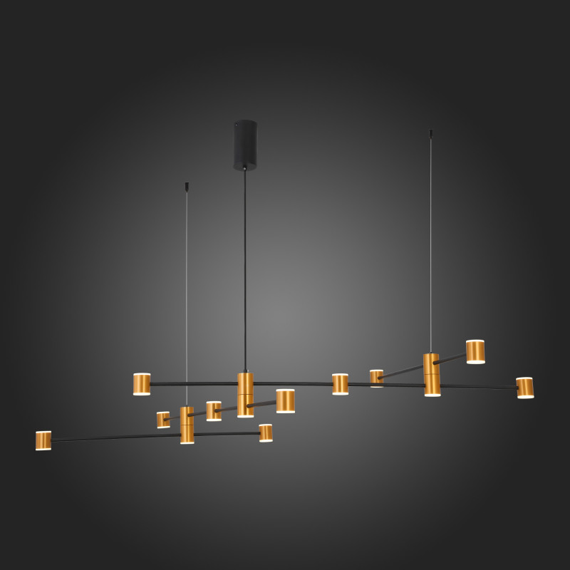 Светильник подвесной 23*130 см, 66W 3000K ST LUCE ANICHITA SL1596.423.22 Золотистый, Черный