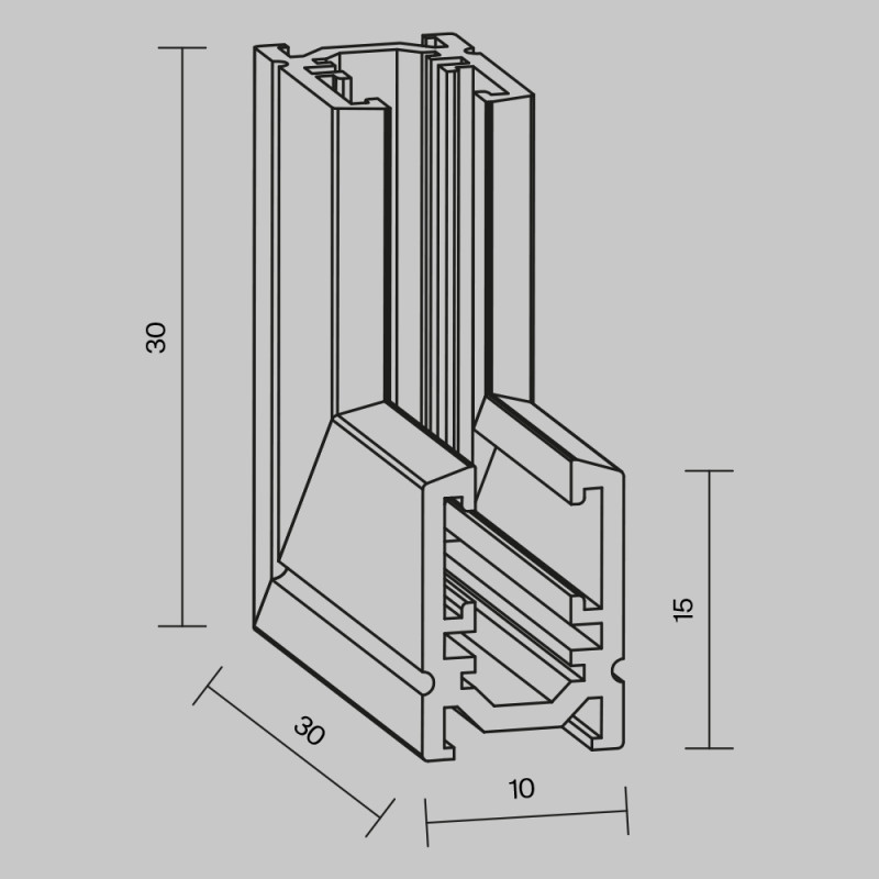 Коннектор 3*1,5*3 см, Maytoni Technical Magnetic track system Levity черный TRA184ICL-11B черный