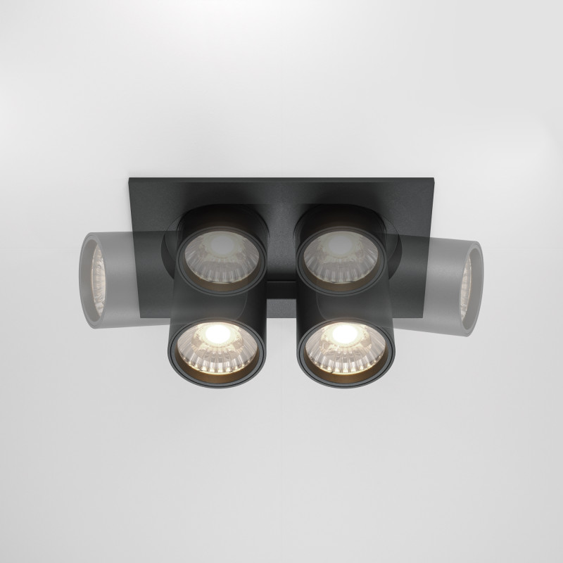 Встраиваемый светильник 15,9*9,5*9,8 см, LED*20W, 4000 К, Hidden DL045-02-10W4K-B Maytoni Downlight, Черный