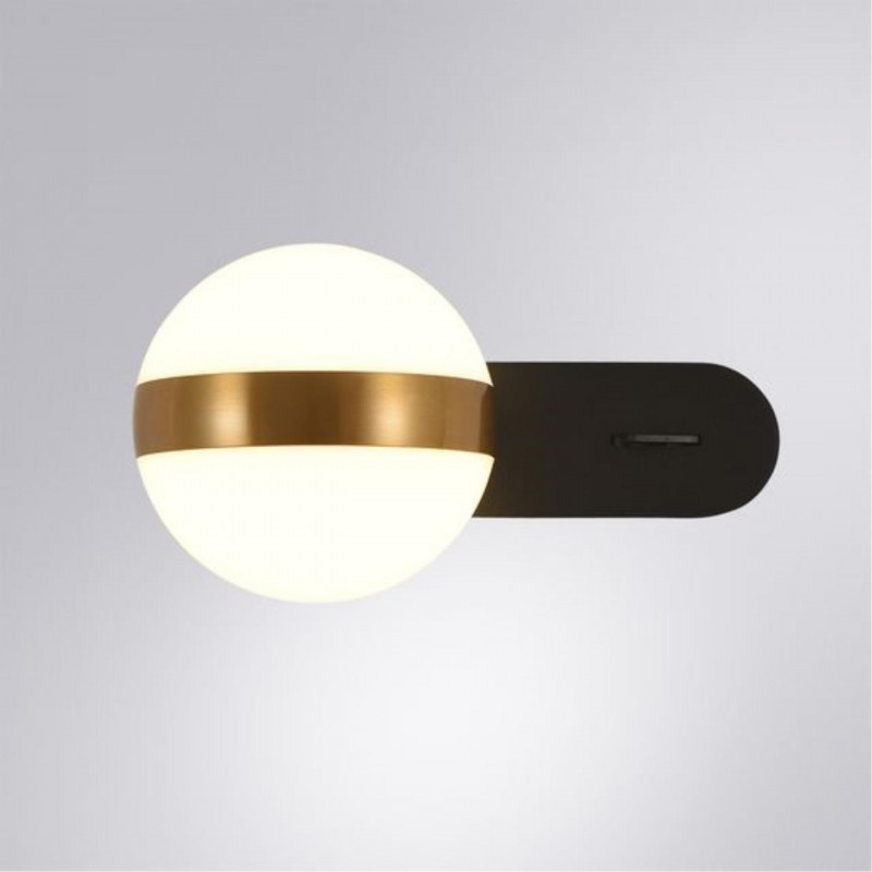 Бра 20*13*5 см, 1*LED 6W 4000K черный Arte Lamp Furud A2125AP-1BK