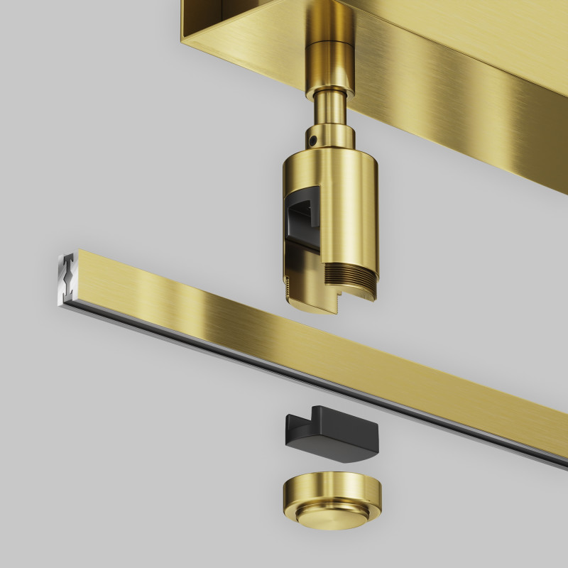 Крепеж 26,5*5,5*12,4 см, Maytoni Technical Magnetic trаck system Flarity латунь TRA156C-BB1-BS латунный