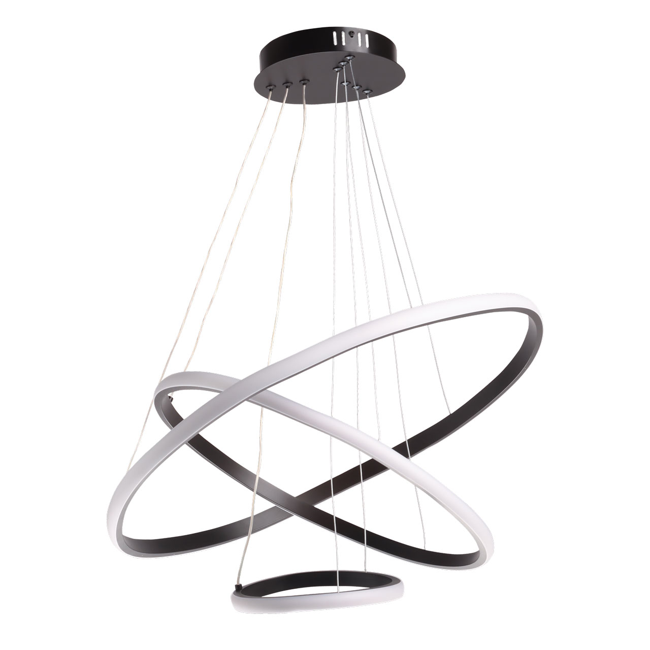 Люстра с пультом 60*110 см, LED*80W черный De City Оскар 510012503