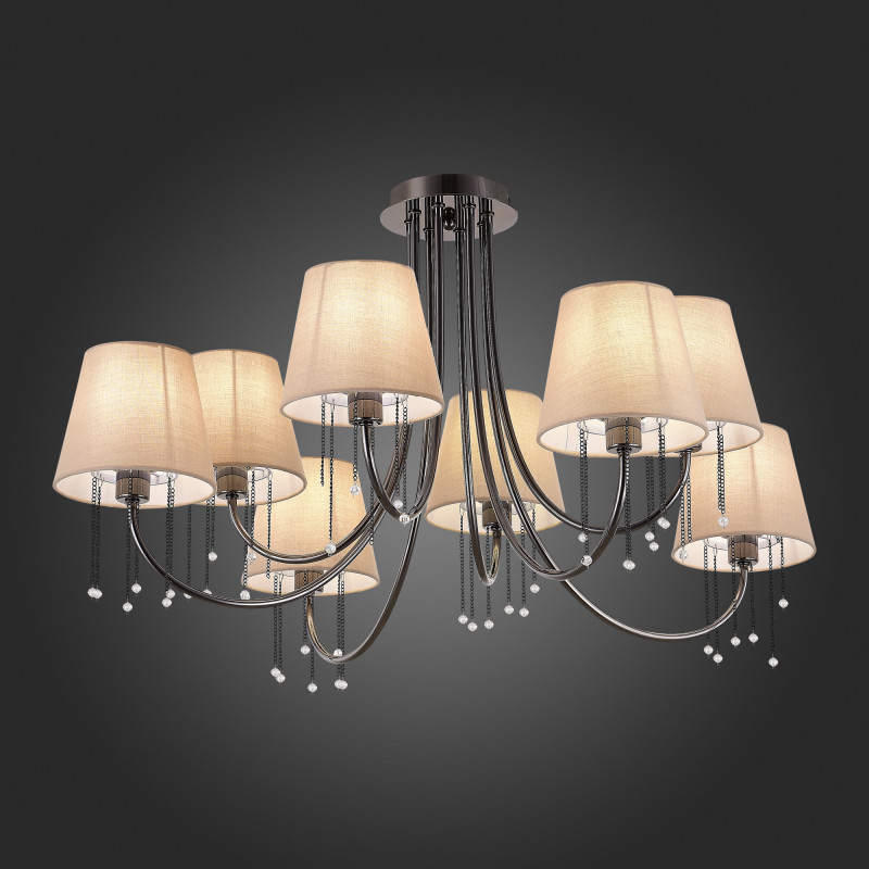 Люстра потолочная Evoluce Alluria SLE1118-802-08 Черный хром