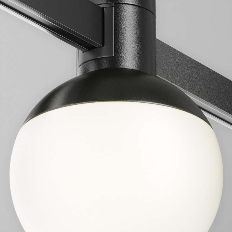 Трековый магнитный светодиодный светильник 8 см, 5W, 3000K, Maytoni Flarity Luna TR149-1-5W3K-B, черный