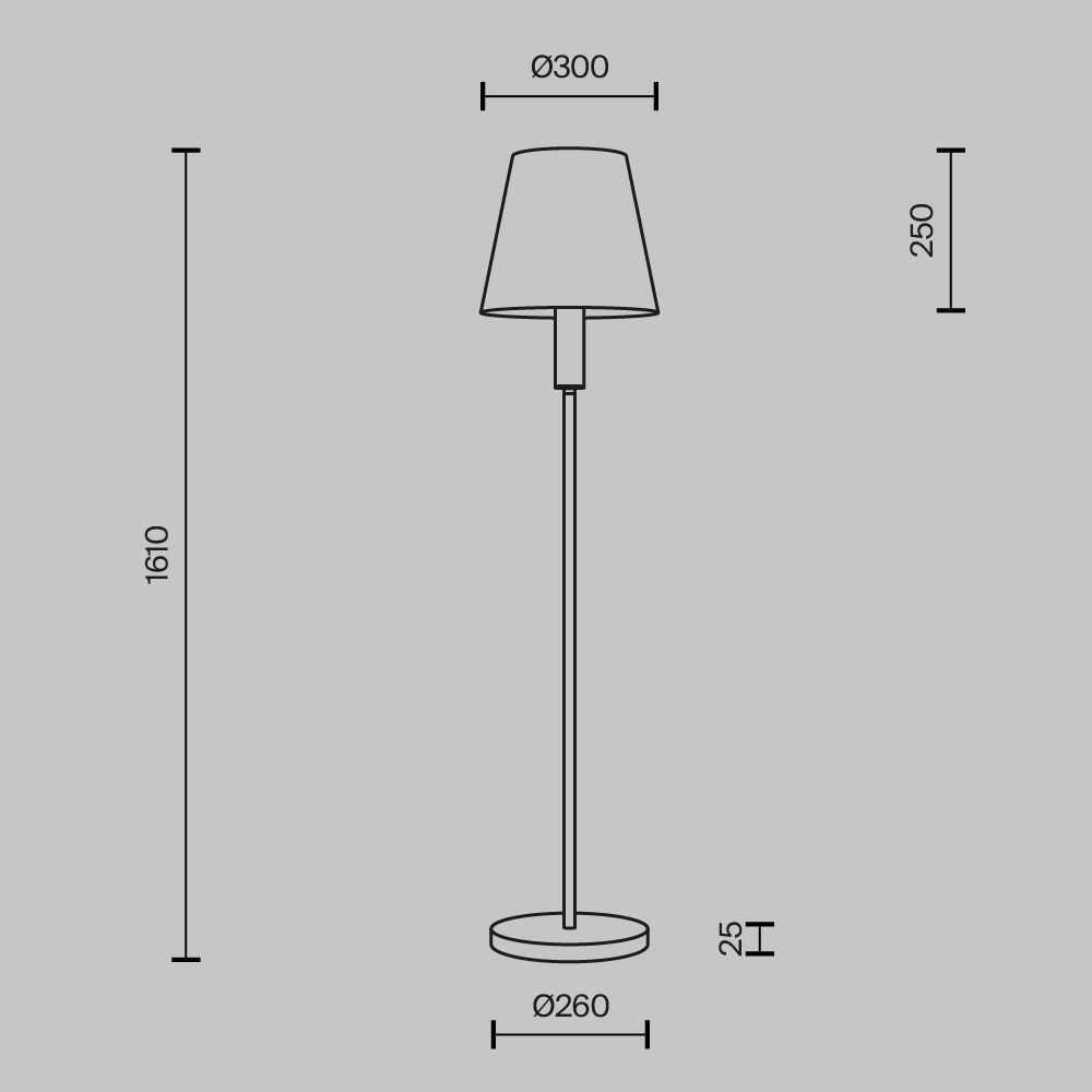 Торшер *30*-161 см, 1*E27*60W, Maytoni Lira MOD483FL-01BS, Латунь