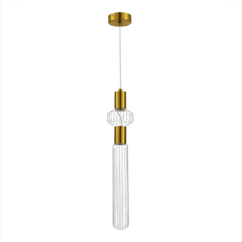 Светильник подвесной 10*180 см, LED*2*3W, 3000K, St Luce Tacche SL6117.203.02, Латунь