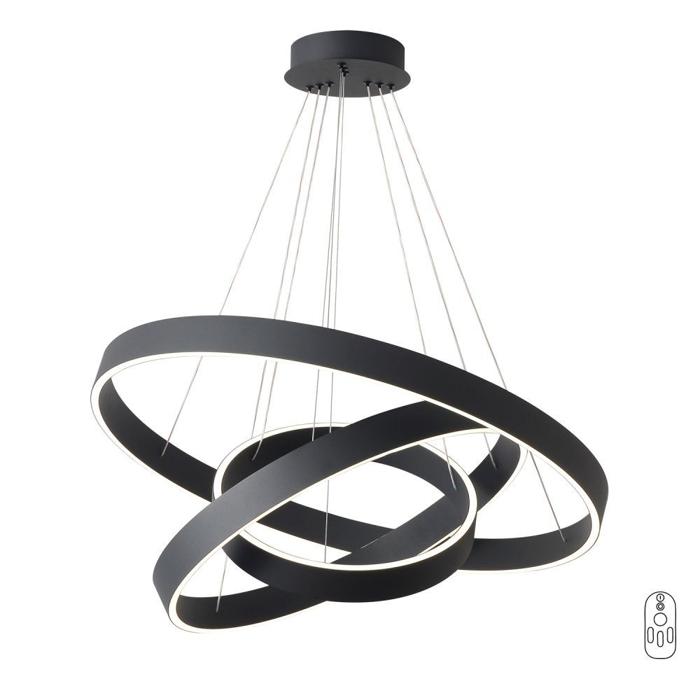 Люстра *40*5-155 см, *LED*158W, 3000-6000K, Crystal Lux Tron TRON SP158W LED BLACK, Черный