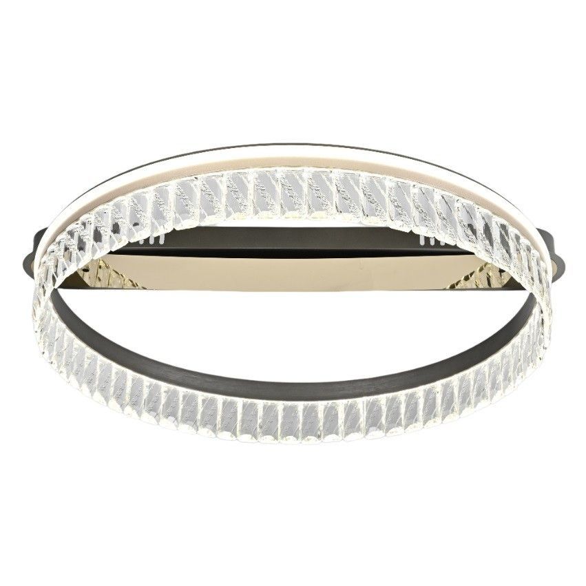 Люстра 60*60*13 см, 1*LED*94W, 3000 - 6500K Gerhort G52127/1GR+TIGD CL, Серый;Титановое золото