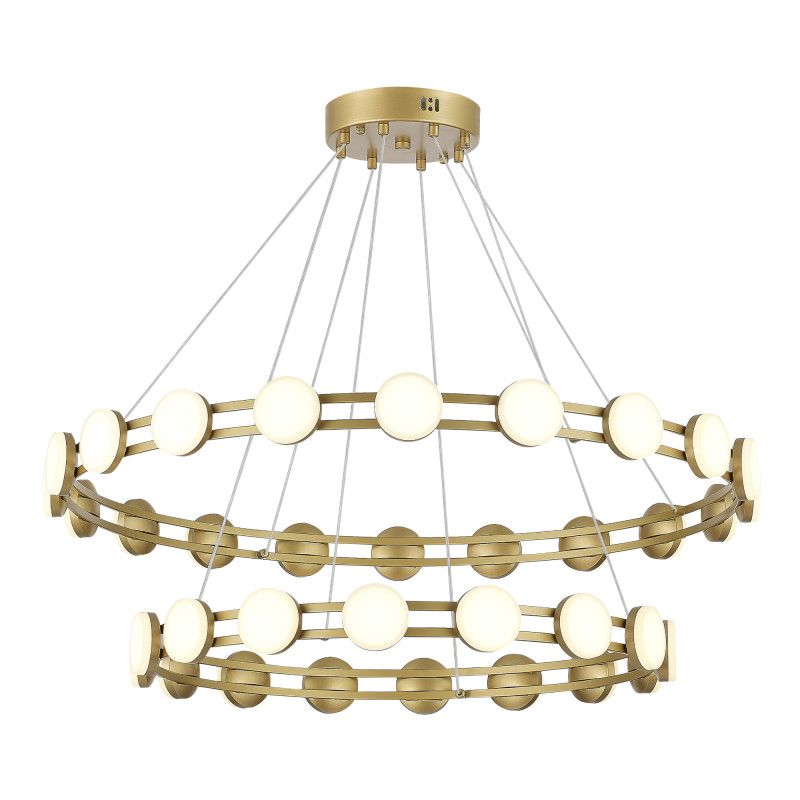 Каскадная люстра 80*120 см, 1*LED*70W, 4000K, ST-Luce Monro SL6610.203.36, золото матовое
