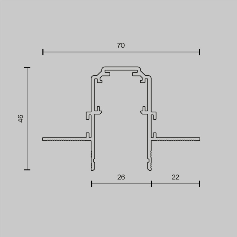Шинопровод 1 м Exility встраиваемый под ГКЛ 12,5мм, черный 100*7*4,6 см, LED*W TRX034-421.12B Maytoni, Черный