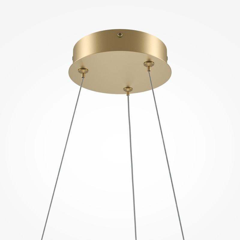 Подвесная люстра 50*50*324 см, LED, 52W, 3000К, Maytoni CURVE MOD241PL-L60BSK латунный