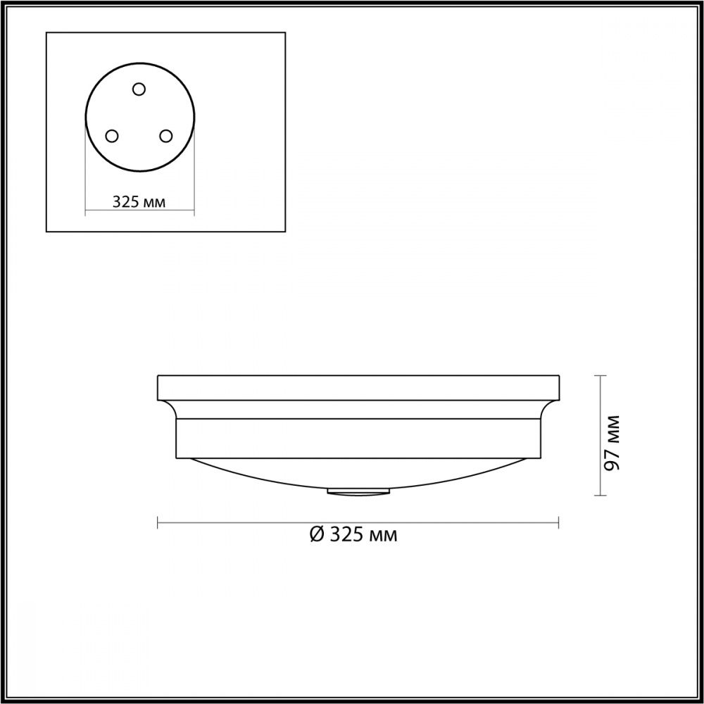 Светильник 33 см Odeon Light Marsei 4824/3C, бронза