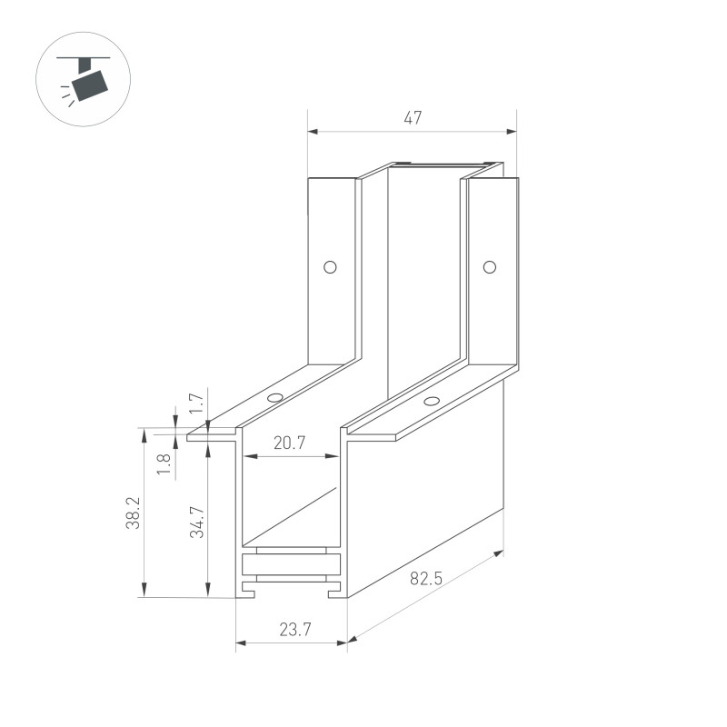 Коннектор Arlight 034230 8,25*8,25*3,8 см.