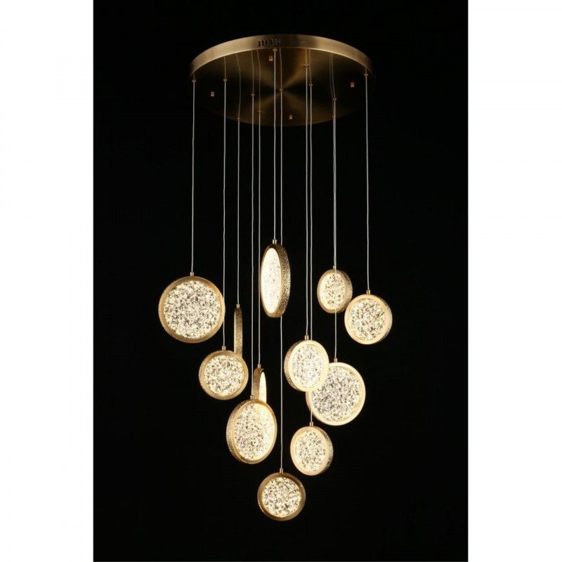 Каскадная люстра 60*50-200 см 102W, 3000K, Aployt Yulali APL.048.03.102, золотой
