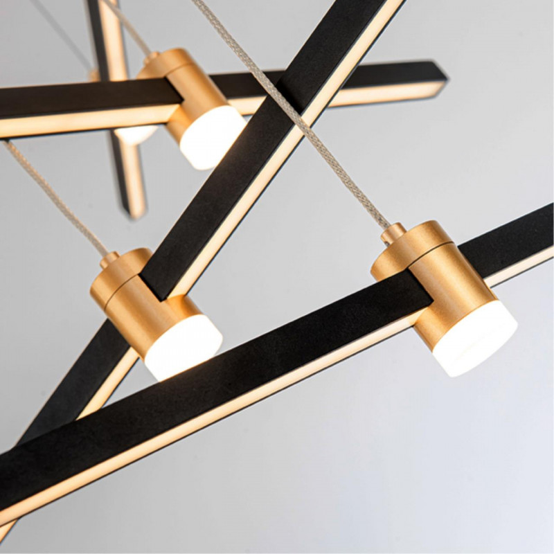 Светильник 160 см, 100W, 2800-6500K, Arte Lamp Errai A2195SP-5BK, черный-бронза