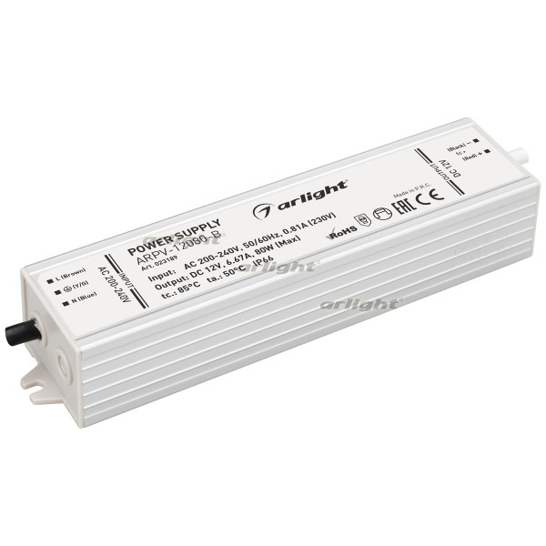 Блок питания для светодиодной ленты Arlight 023189 17,9*4,1*3,1 см, 80W, K,