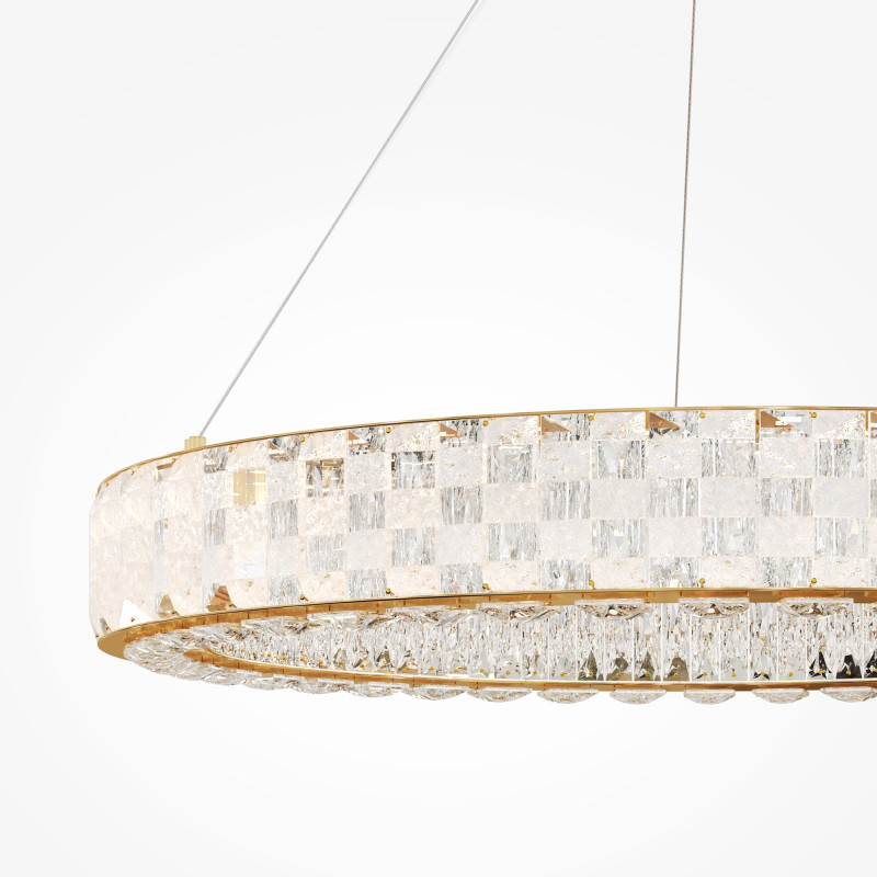 Подвесная люстра 85*85*318 см, LED, 3000К, Maytoni CASTELLO  MOD336PL-L170G3K золотой