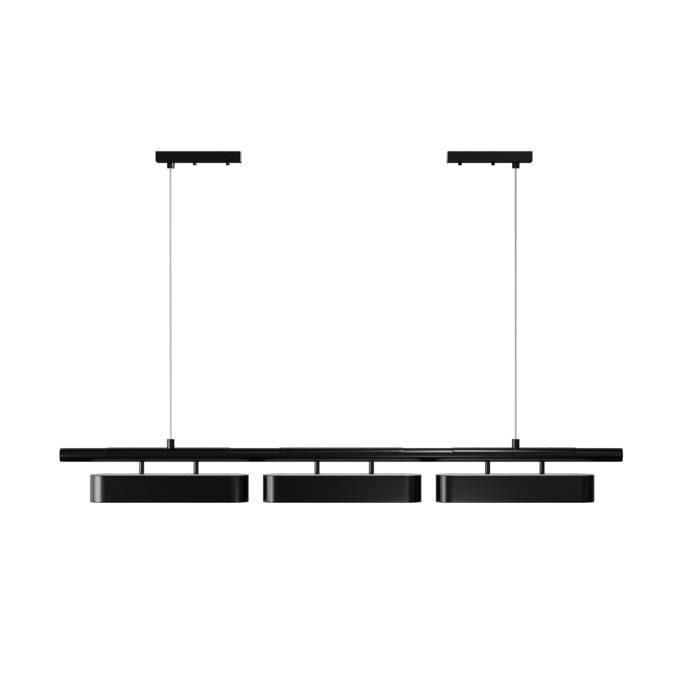 Светильник подвесной 140*14-180 см, 3*LED*10W, 3000-6000K, Lightera Huron LE118L-3B SMART, Черный