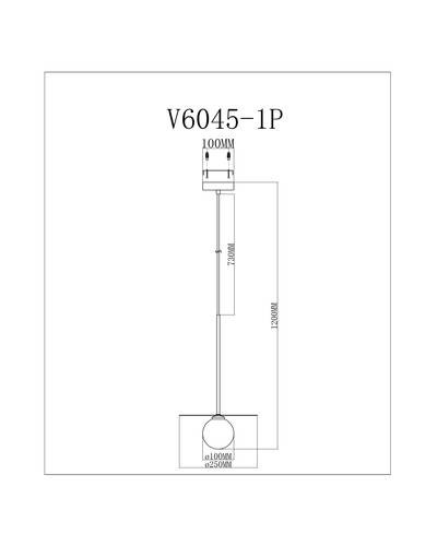 Подвесной светильник 25*25 см, G9 30 W, Moderli Scrumbel V6045-1P Черный