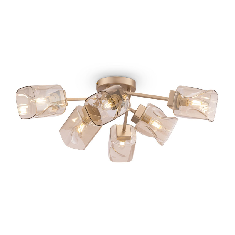 Потолочная люстра Freya Isabella FR5095CL-06G, 63*67 см, матовое золото