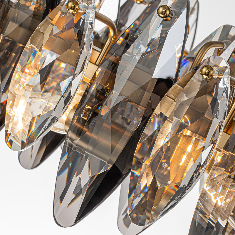 Подвесная люстра 80*40*130 см, 8*E14, 320W, Favourite Glans 4303-8PC латунный