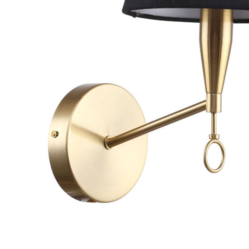 Бра F-Promo Pompous 2989-1W, D245*W170*H310, латуни, плафон из черной ткани