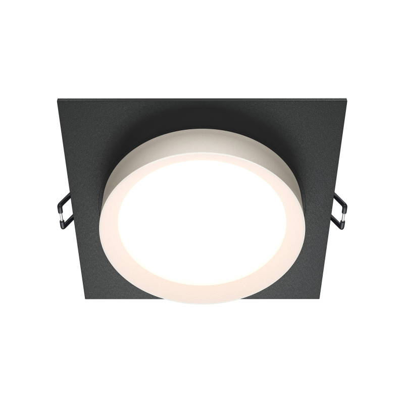 Светильник 11 см, Maytoni Downlight Hoop DL086-GX53-SQ-BW, черный-белый