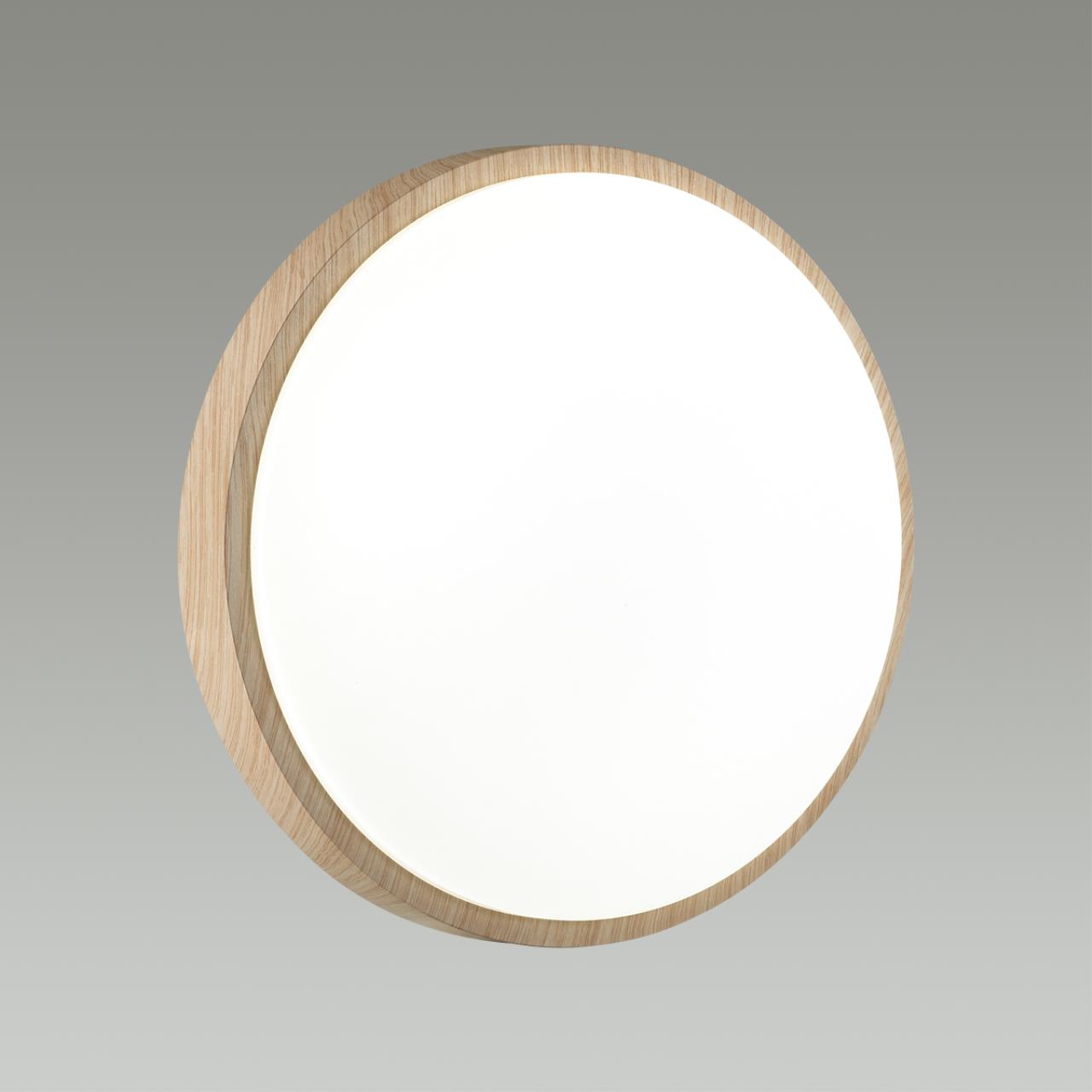 Cветильник 34*6,5 см, LED 30W, 4000 К, IP43, белый/бежевый под дерево, пластик Sonex Losta, 7607/CL