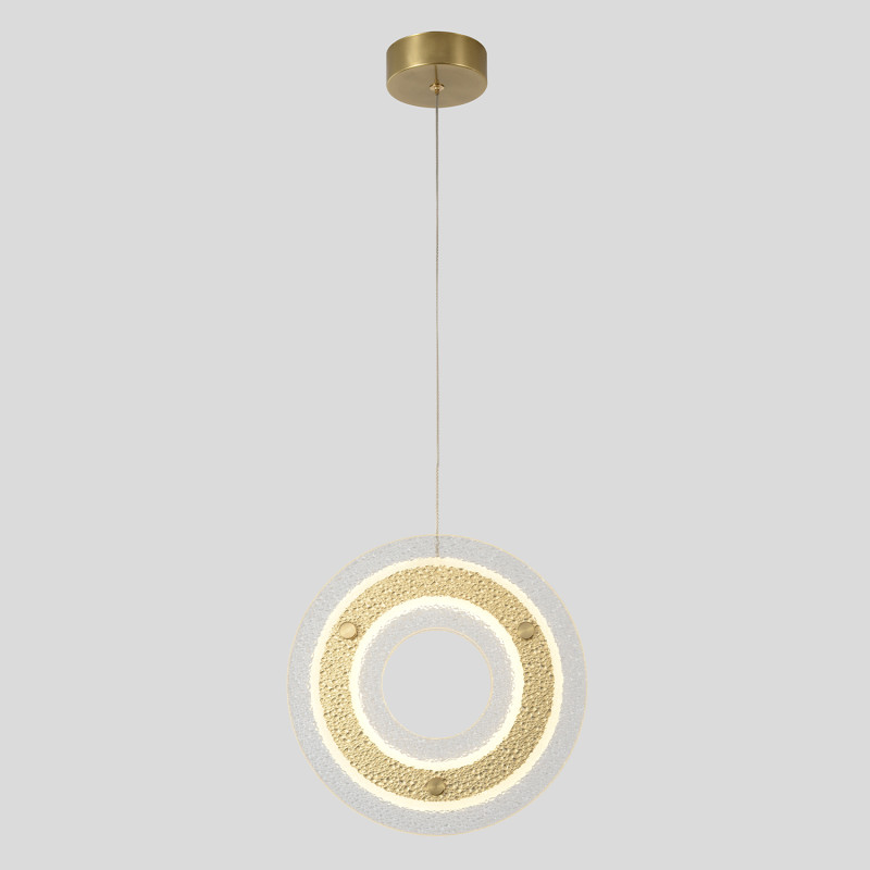 Подвесной светильник 25 см, 25W, 3000K, Crystal Lux DIEGO SP25W LED BRASS, латунь