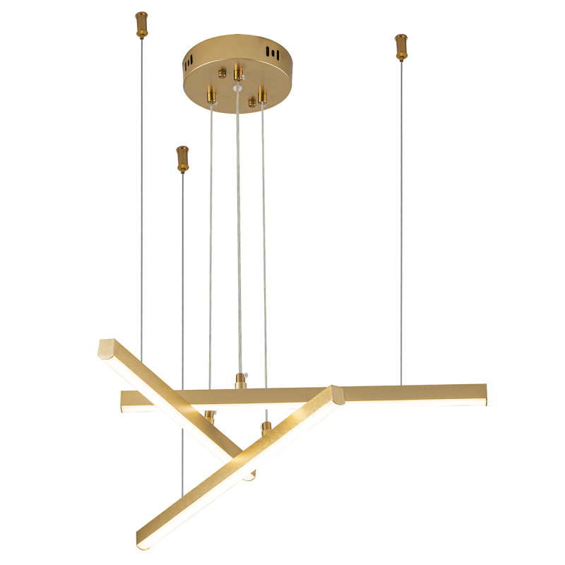 Подвесная люстра 60 см, 33W, 3000-6500K, Indigo Paralleli V000085L, золото, 14017/3P Gold