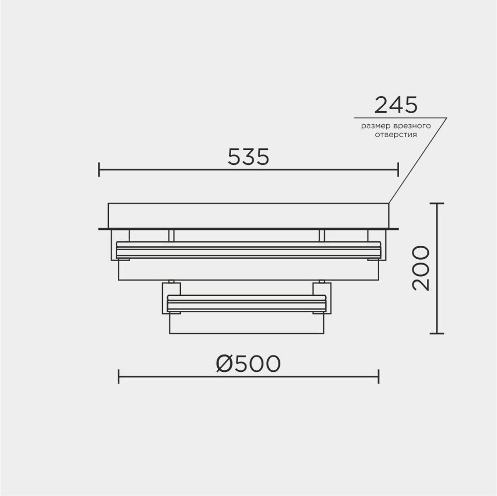 Потолочный светильник *50*20- см, *LED*107W, 3000-6000K, MODELIGHT  MDL.1057.530CL WH, Черный, Золото, Белый