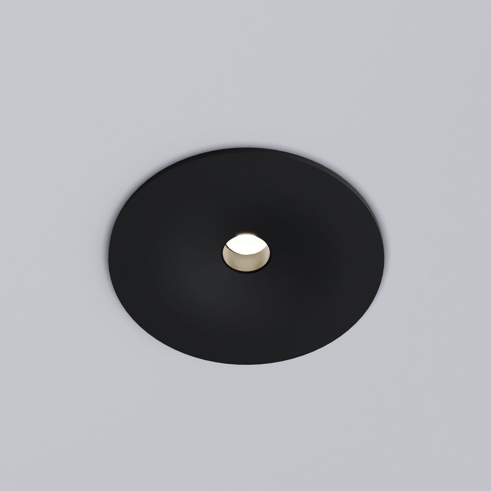 Светильник встраиваемый светодиодный 7 см, вр 5,9 см, 12W, 4000K, Elektrostandard Binnie 15275/LED, черный