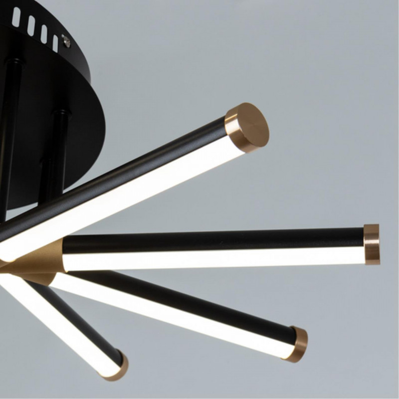 Светильник 60 см, 55W, 3000-6000K, Arte Lamp Fernando A2199PL-5BK, черный-золото