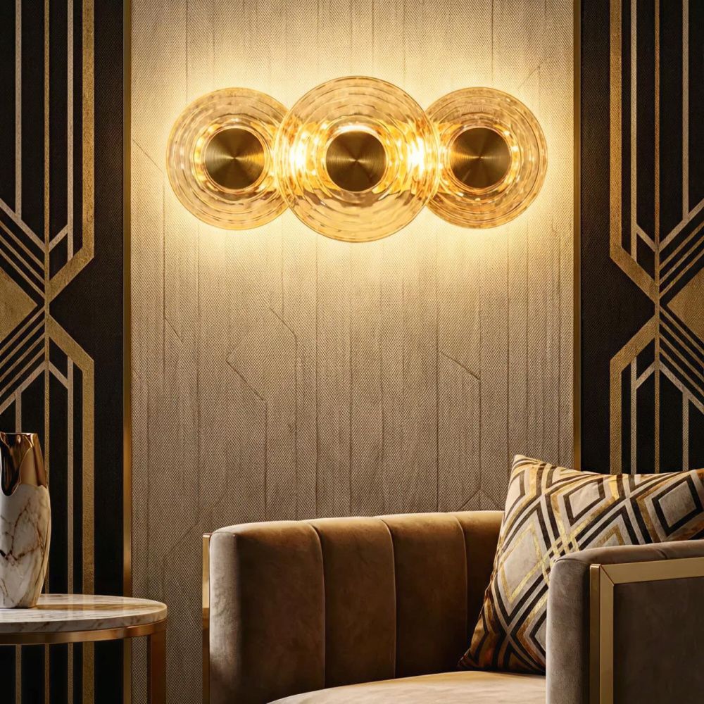 Светильник 35 см, 18W, 3000K, Citilux JANTAR CL240333, латунь