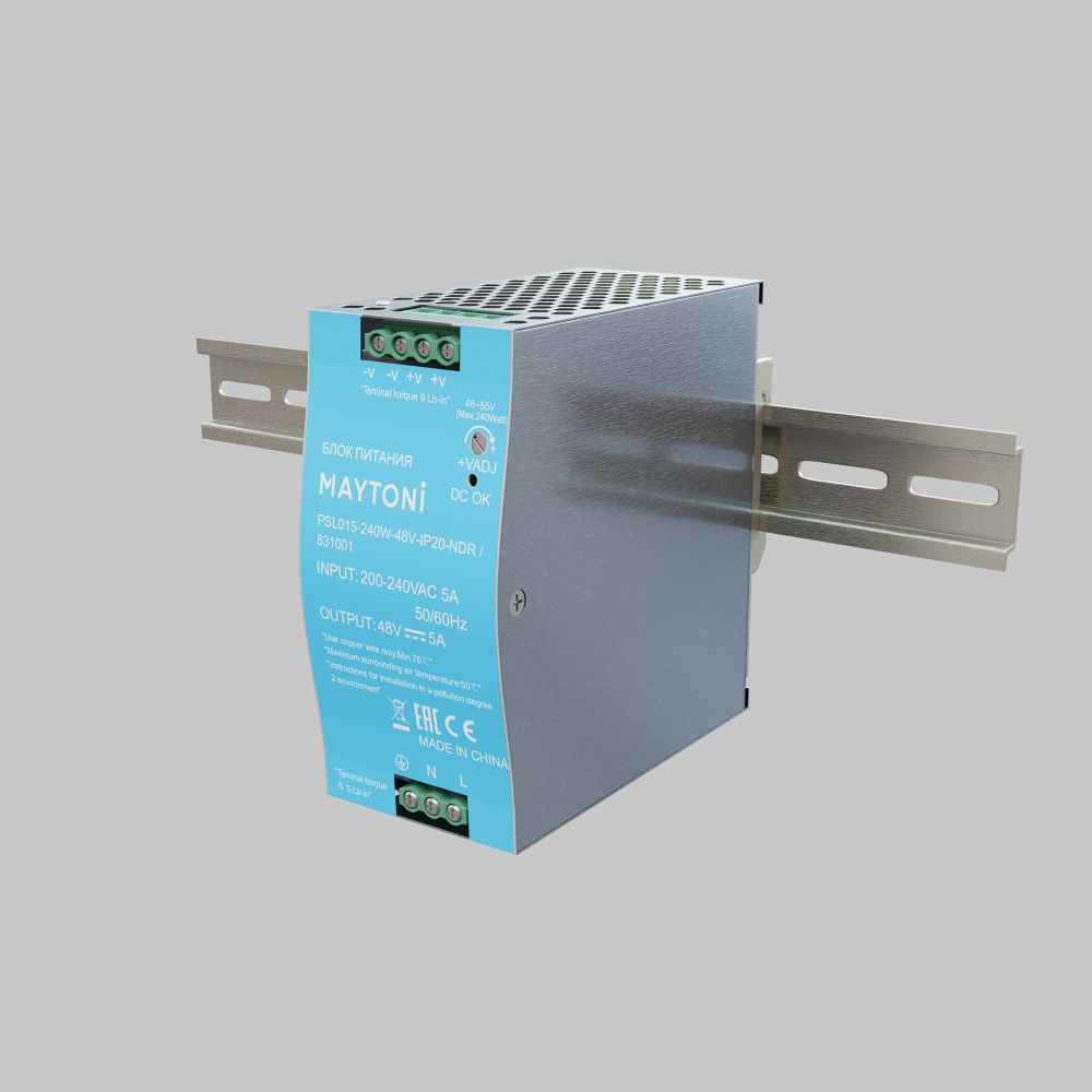 Блок питания 48V, 240W к светодиодной ленте Led Strip 831001 6,3*12,5*-11,4 см, Maytoni 831001, Серебро