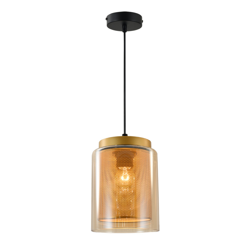 Подвесной светильник 15 см, Indigo Alleanza 10023/1P Gold V000506, черный, 10023/1P Gold