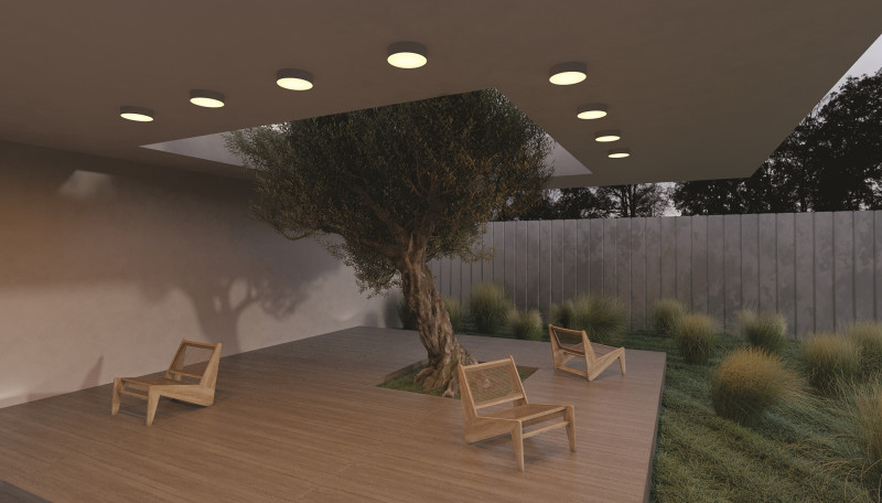 Светильник 22 см, LED 30W, 3000К, Черный Maytoni Zon IP O431CL-L30B3K