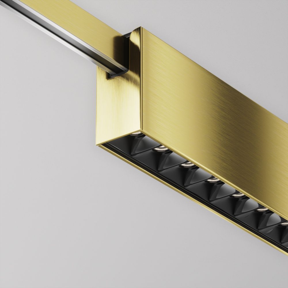 Трековый светильник Points Flarity 4000K 12Вт 40°, 23,2*2,4-4,85 см, LED*12W, Maytoni TR150-1-12W4K-M-BS, Латунь