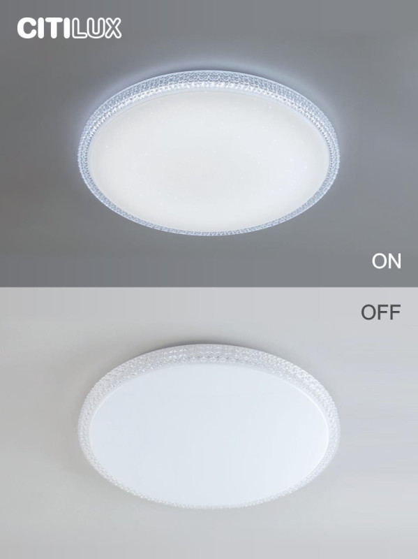Светильник 56 см, 80W, 3000-4200K Citilux Альпина Смарт CL718A80G, белый