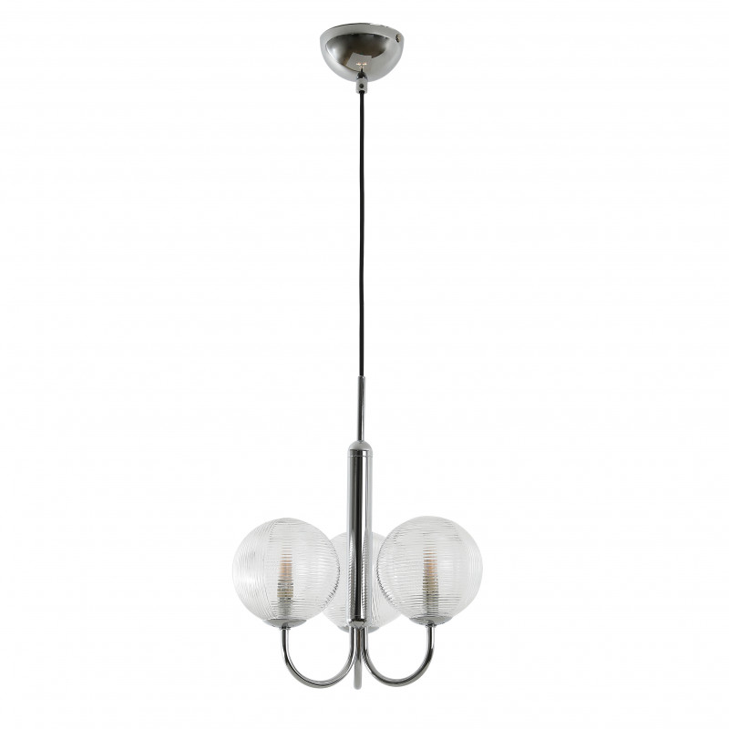 Подвесная люстра Favourite Idem 2724-3P, D300*H420/1420, хром, плафоны из рифленого прозрачного стекла