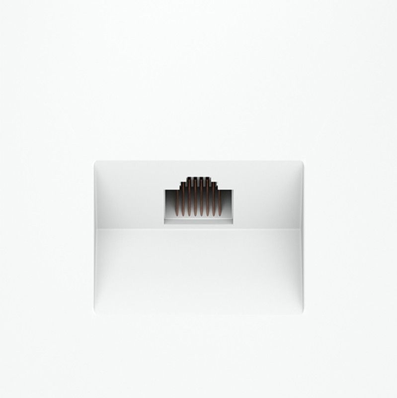 Розетка компьютерная встраиваемая Voltum S70 RJ45 кат.6, белый матовый пластик Soft touch VLS060102