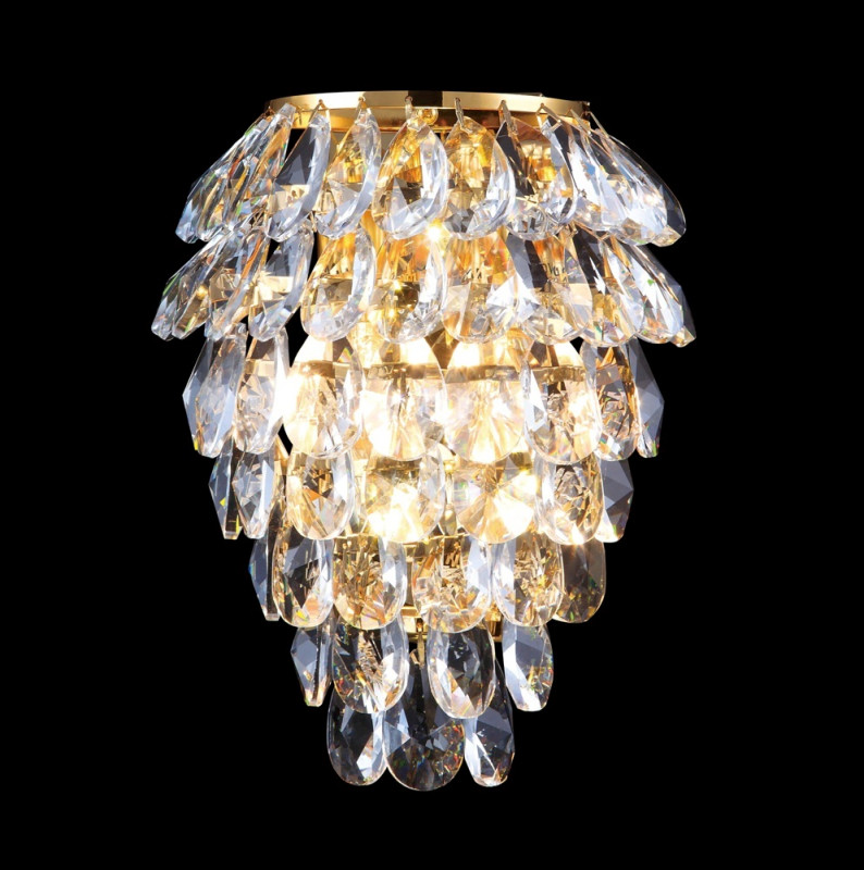 Бра 19*13 см, Crystal Lux CHARME AP3 GOLD/TRANSPARENT Золотой