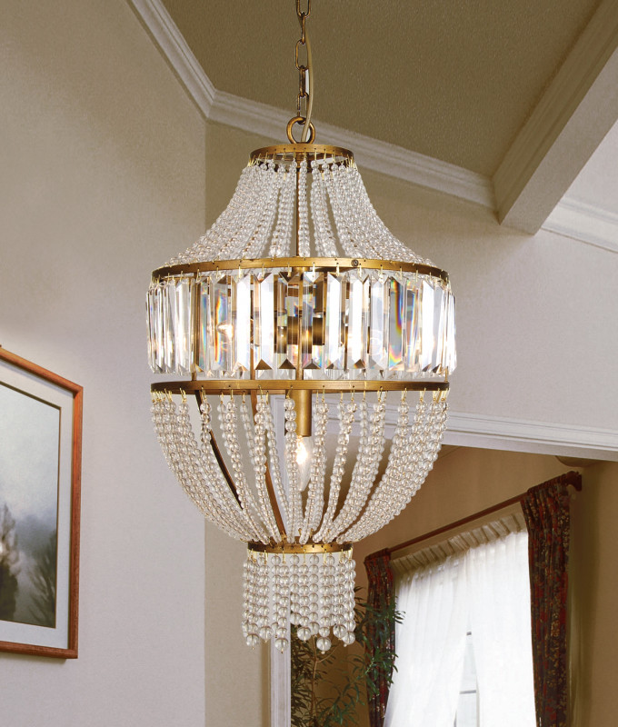 Подвесная люстра Favourite Ancient 1086-4P, D340*H540, коричневый